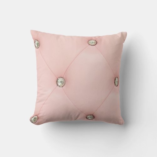 Diamond Bling Pink Monogram Throw Couch Pillow