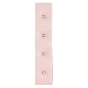 Diamond Bling Pink Tufted Leather Table Runner