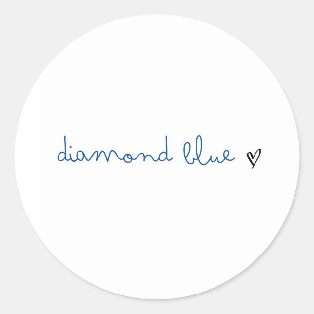 diamond blue small sticker (Front)