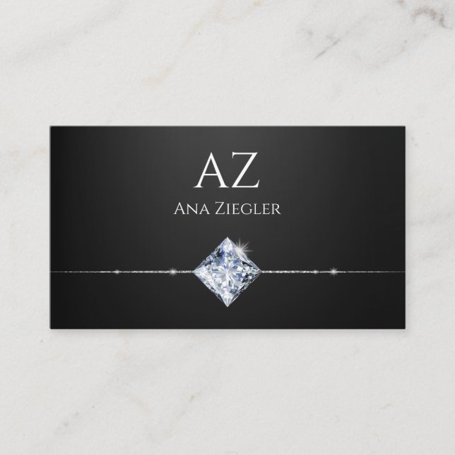 Diamond Border Business Card (Front)