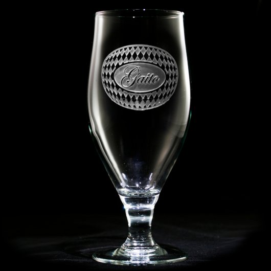 Diamond Border Personalized Goblet (Front)