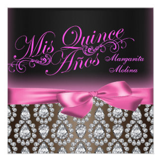 Pink Brown Quinceanera Invitations, 58 Pink Brown Quinceanera ...