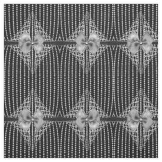 Diamond Bows Elegant Goth Pattern Fabric