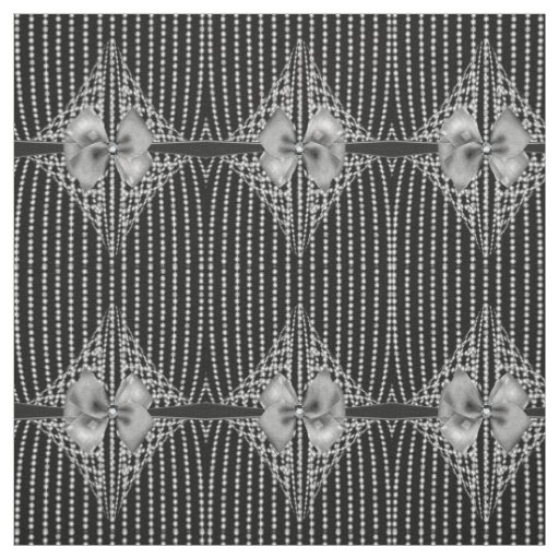 Diamond Bows Elegant Goth Pattern Fabric