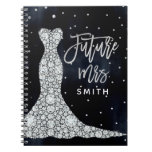 Diamond Bridal Shower Wedding Dress Future Mrs Notebook at Zazzle