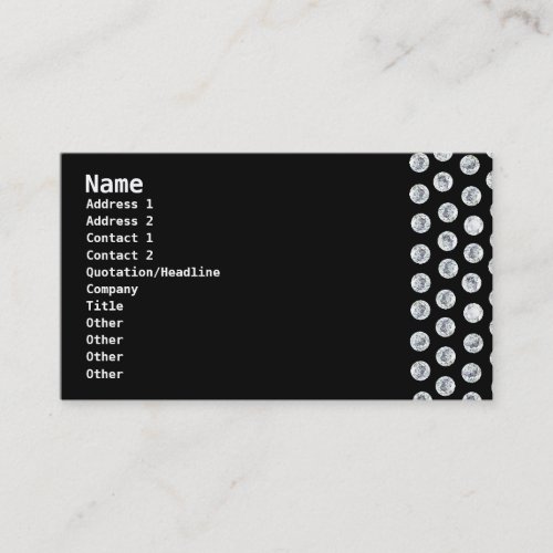 DIAMOND BUSINESS CARD - Black
