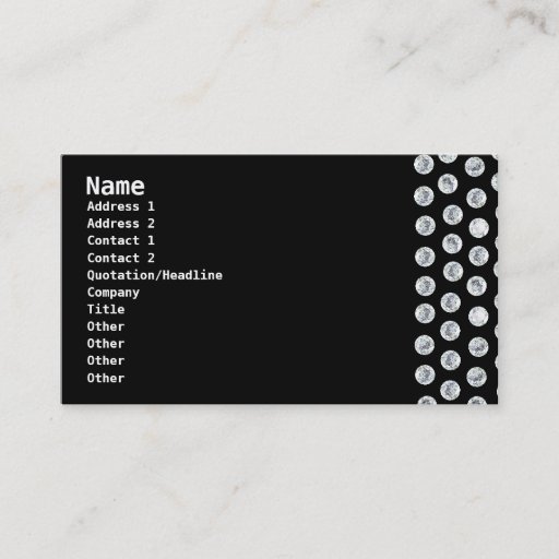 Customizable DIAMOND BUSINESS CARD - Black