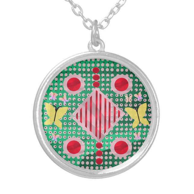 Diamond & Butterflies Necklace (Front)