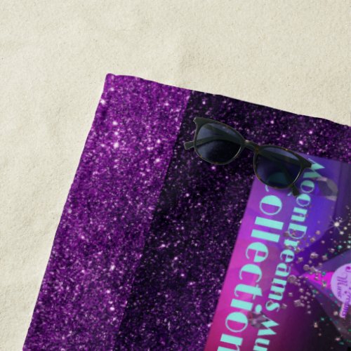 Diamond  Carousel Dreams MoonDreams Music Purple Beach Towel