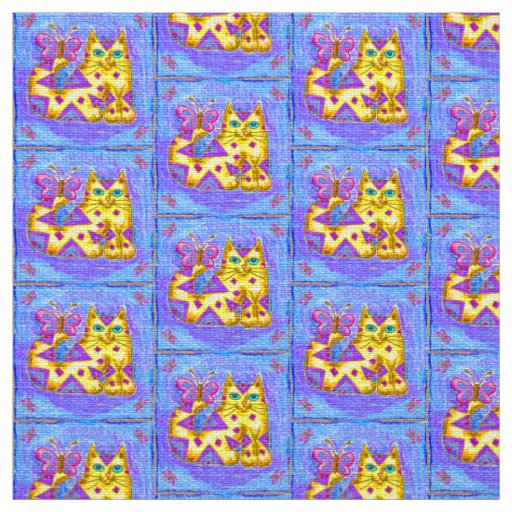 Diamond Cat Fabric