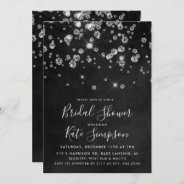 Diamond Chalkboard Bridal Shower Invitation at Zazzle