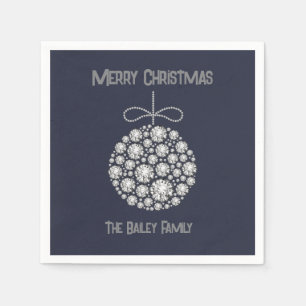 Diamond Christmas Ornament Napkins
