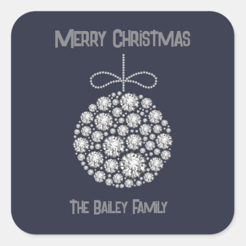 Diamond Christmas Ornament Sticker