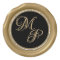 *~* Diamond Circle GOLD Wax Seal Wedding Stickers