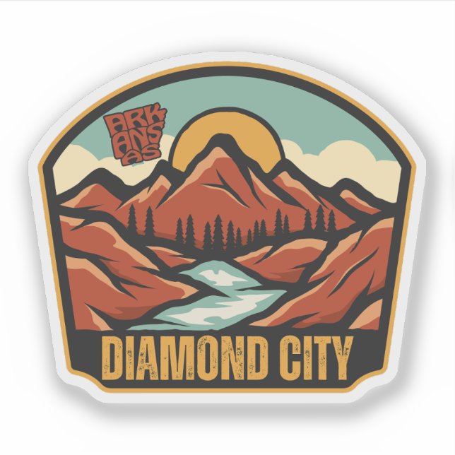 Diamond City, Arkansas  Sticker (Front)