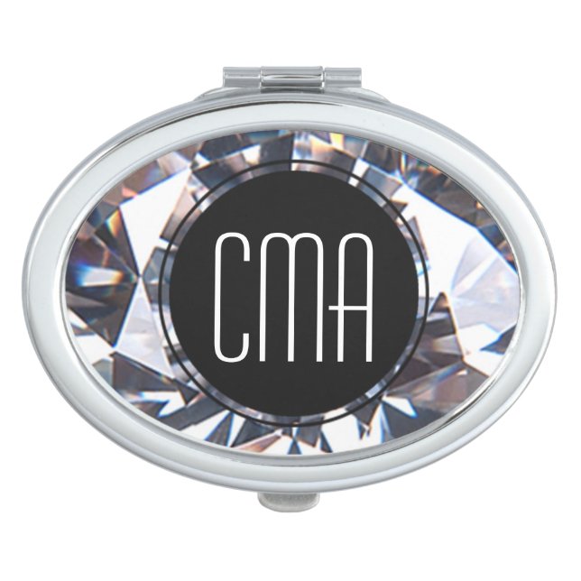 Diamond Class Monogram Makeup Mirror (Front)