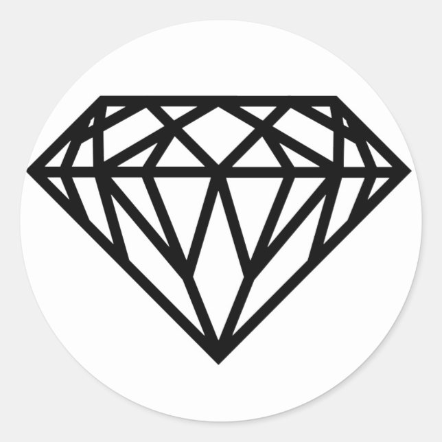 diamond classic round sticker (Front)