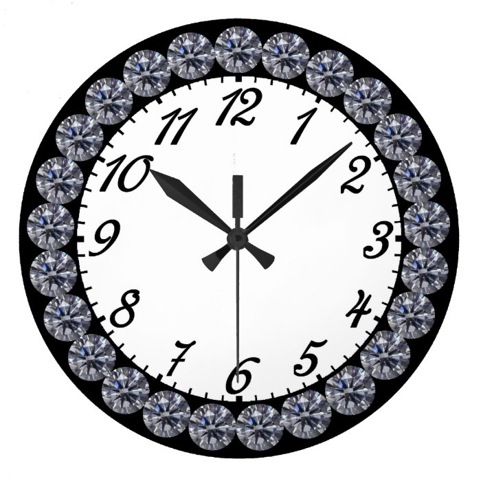 Diamond Clock with Numbers