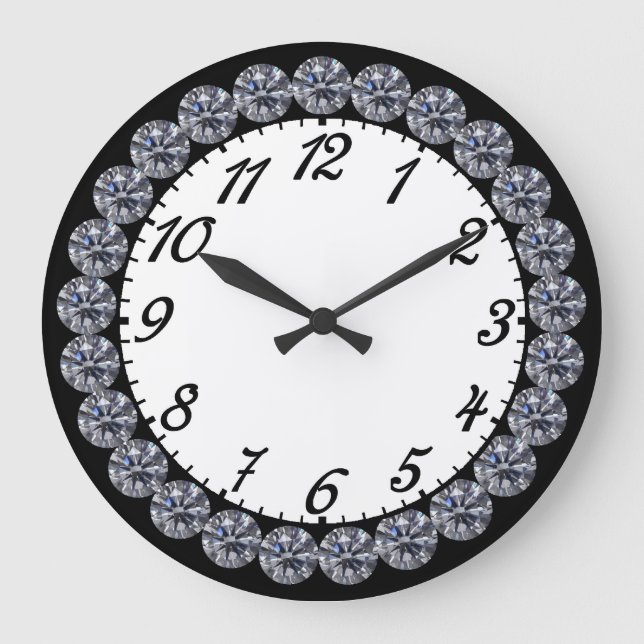Diamond Clock with Numbers (Front)