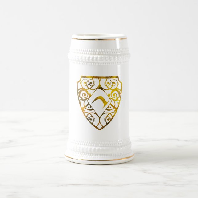 Diamond Club White/Gold 22 oz Stein (Center)