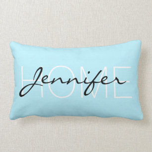 Diamond color home monogram lumbar pillow