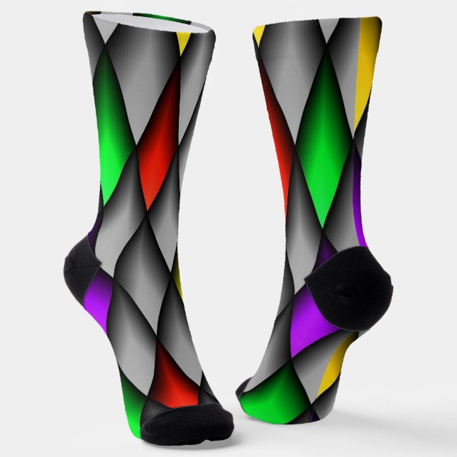 Diamond Colorful Socks (Angled)