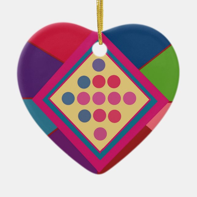 diamond colors ceramic ornament (Front)