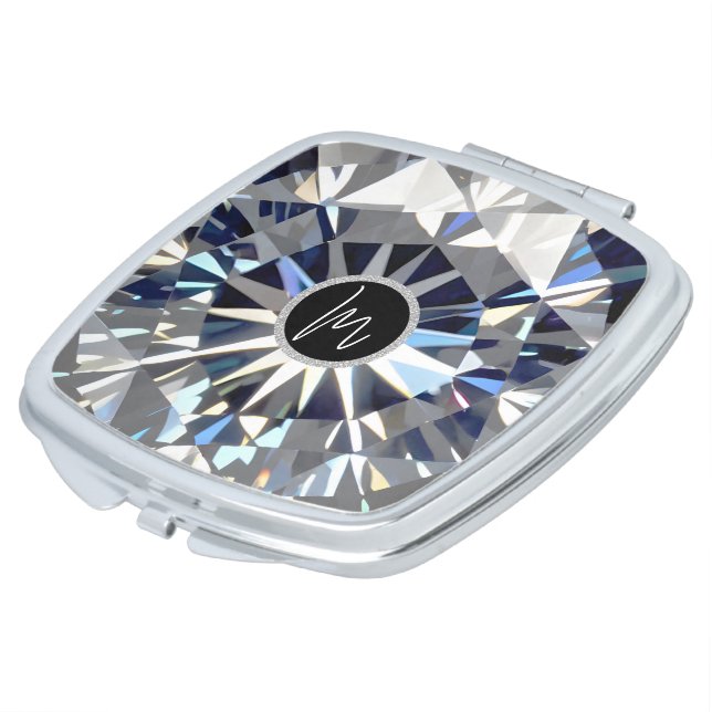 Diamond Compact Mirror (Turned)