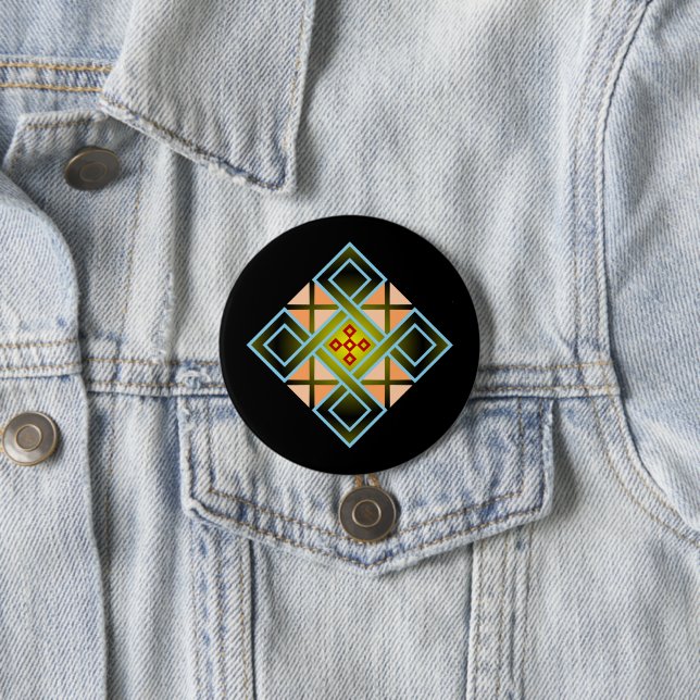 Diamond Crosses Button (In Situ)