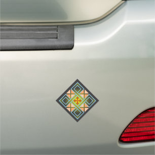 Diamond Crosses Car Magnet