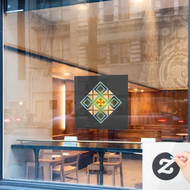 Diamond Crosses Window Cling (Cafe Window)