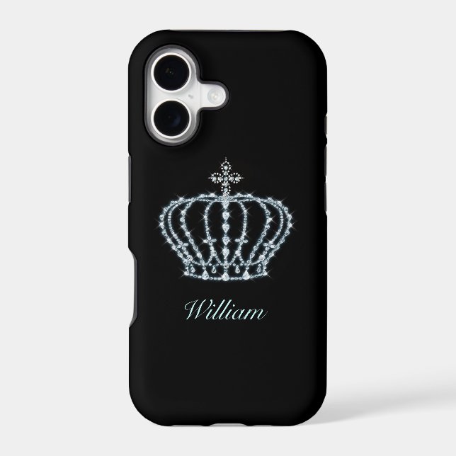 Diamond Crown Customizable  iPhone Case (Back)