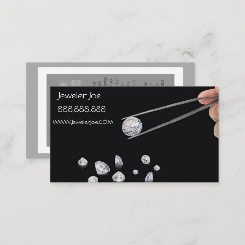 Diamond Crystal Meaning Jewelry Display Gemstone Business Card