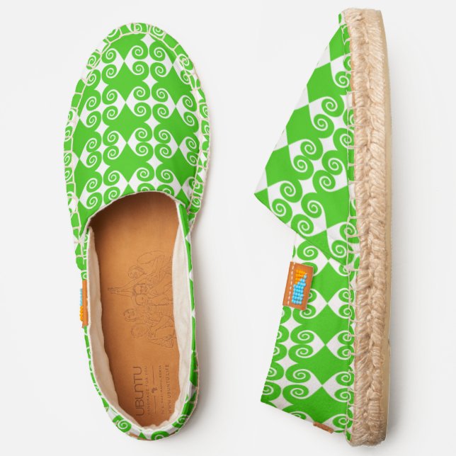 Diamond Curl Pattern Espadrilles (Side)