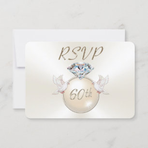 Diamond Customizable RSVP Cards with Meal Choice