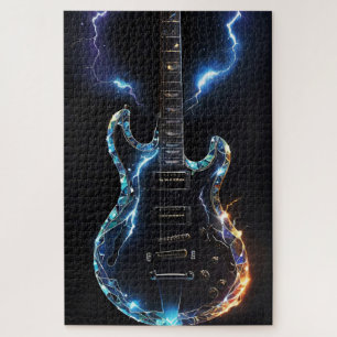 Diamond Cut Electric Guitar Jigsaw Puzzle