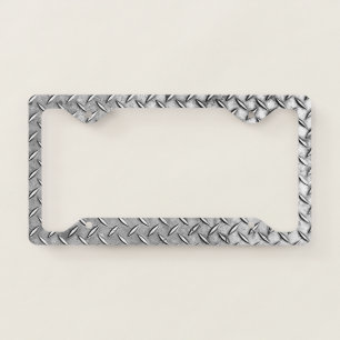 Diamond Cut Pattern Look Metal Plate License Plate Frame