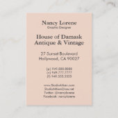 Diamond Damask, FASCINATION in Red & Pink Business Card (Back)
