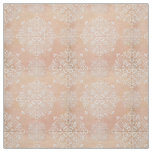 Diamond Damask Lace Peach Fabric Material