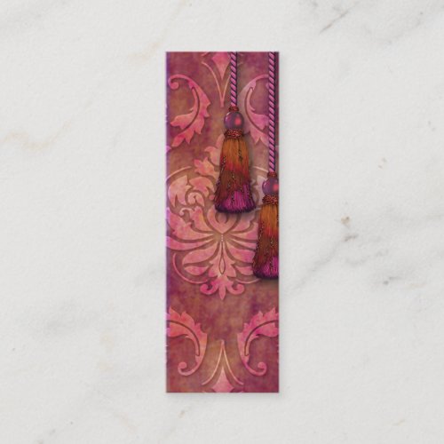 Diamond Damask, MOROCCO in Fuchsia and Orange Business Card