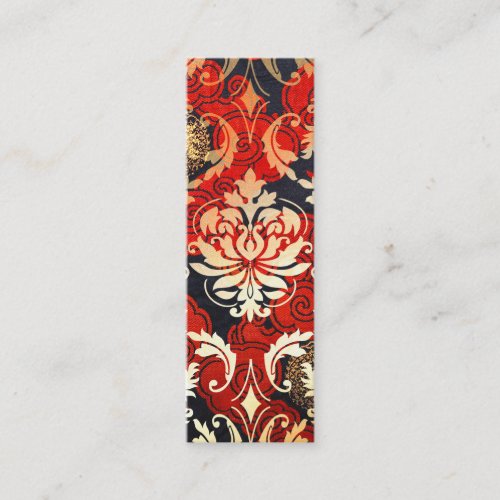 Diamond Damask, SHANGHAI in Red Business Card Templates