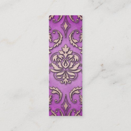 Diamond Damask, TERRACINA in Fuchsia &amp; Peach Business Card Template