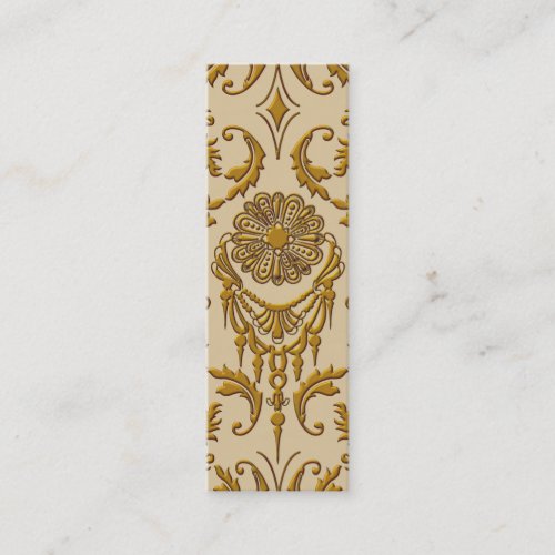 Diamond Damask, THE QUEEN'S JEWELS in Gold Business Card Template