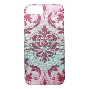 Burgundy Vintage Wallpaper Phone Tablet Laptop Ipod Cases