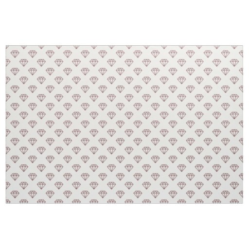 Diamond - Dark Brown on White Fabric