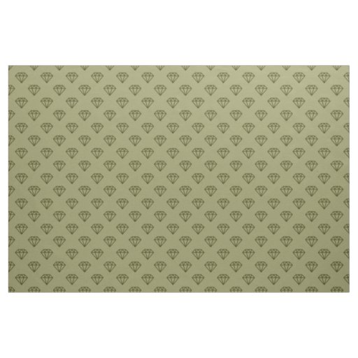 Diamond - Dark Olive on Khaki Fabric