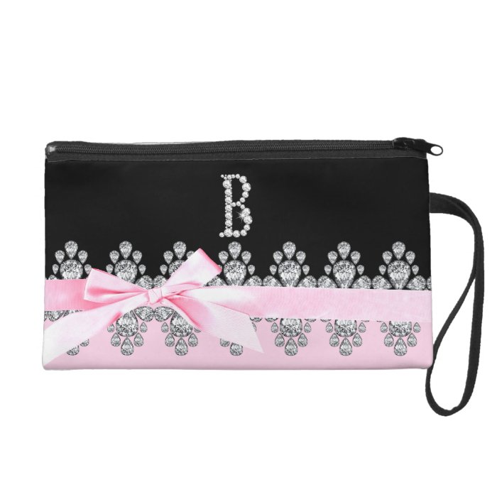 Diamond Delilah Initial B Wristlet Clutches