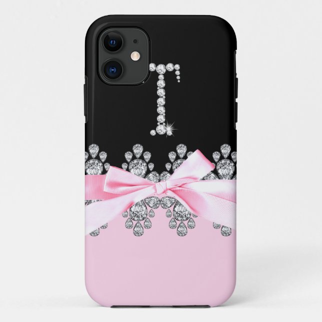 Diamond Delilah: Initial T Case-Mate iPhone Case (Back)