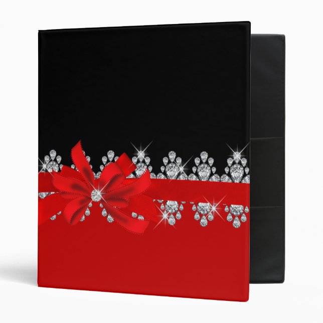 Diamond Delilah (Red) 3 Ring Binder (Front/Inside)
