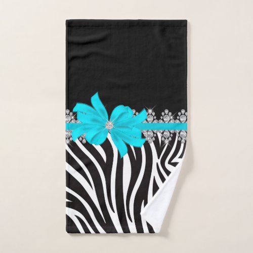 Diamond Delilah Zebra Teal Bath Towel Set